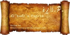 Ötvös Patrik névjegykártya